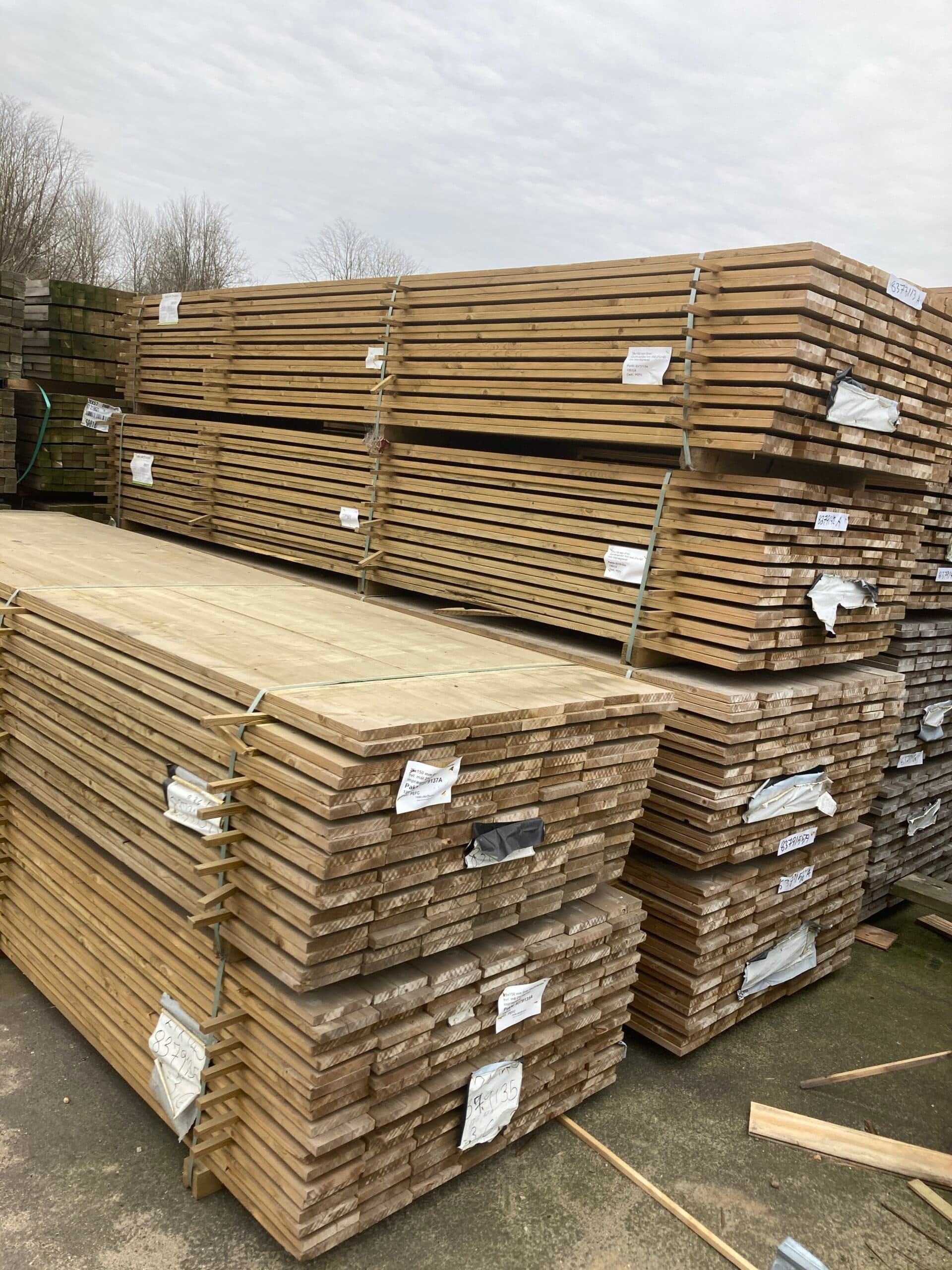 Trykimprægneret gavlbrædder 21x145mm gran 16,95/Lbm. - 1