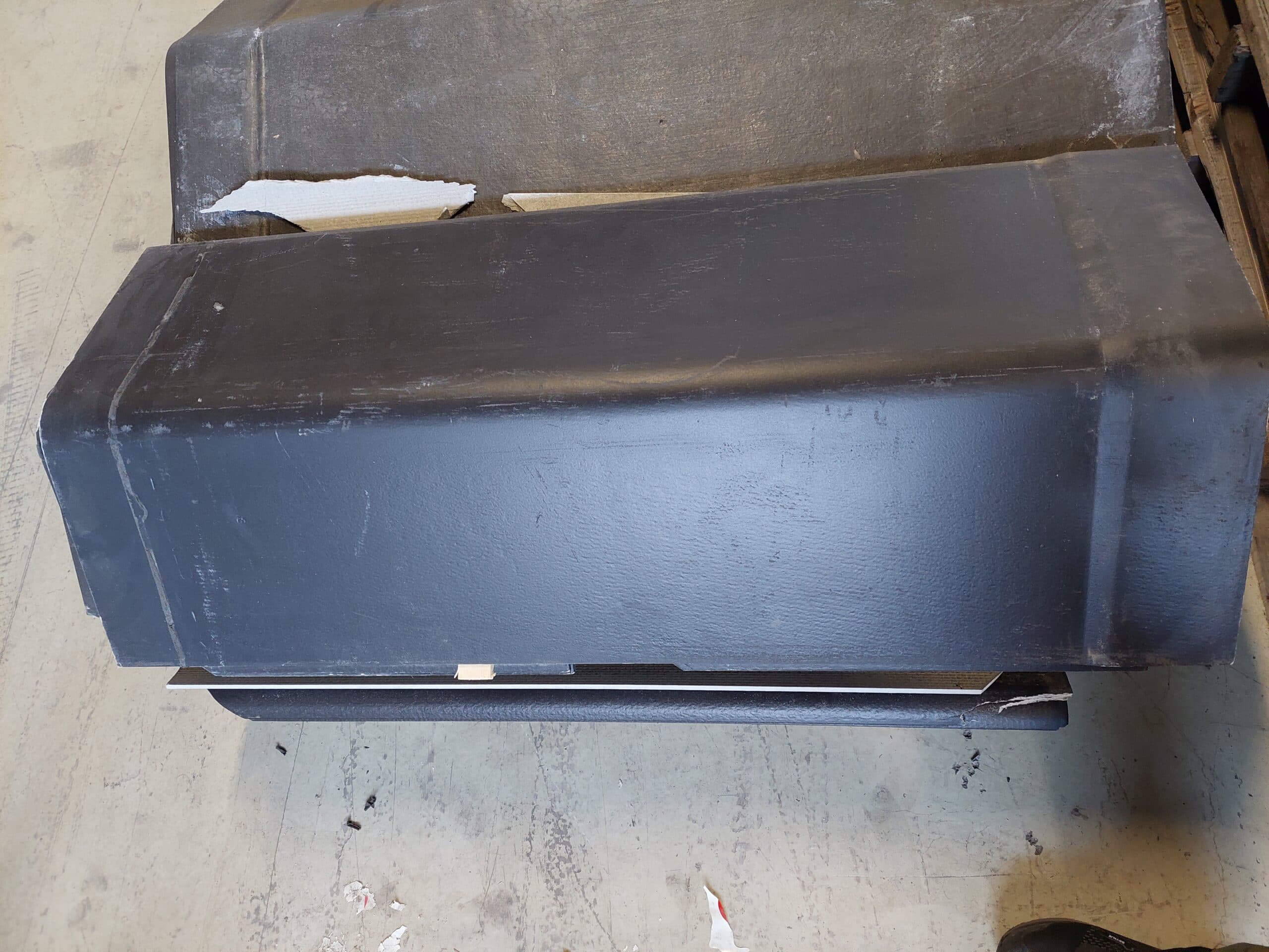 Rygnings plade, eternit, sort 300x300x1195 mm, 27,5-30° - 1