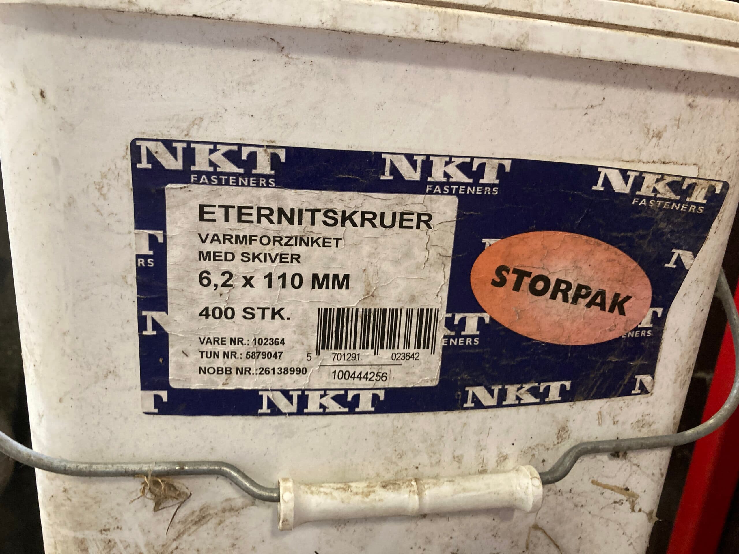 Eternitskrue 6,2x110mm 400stk. - 1
