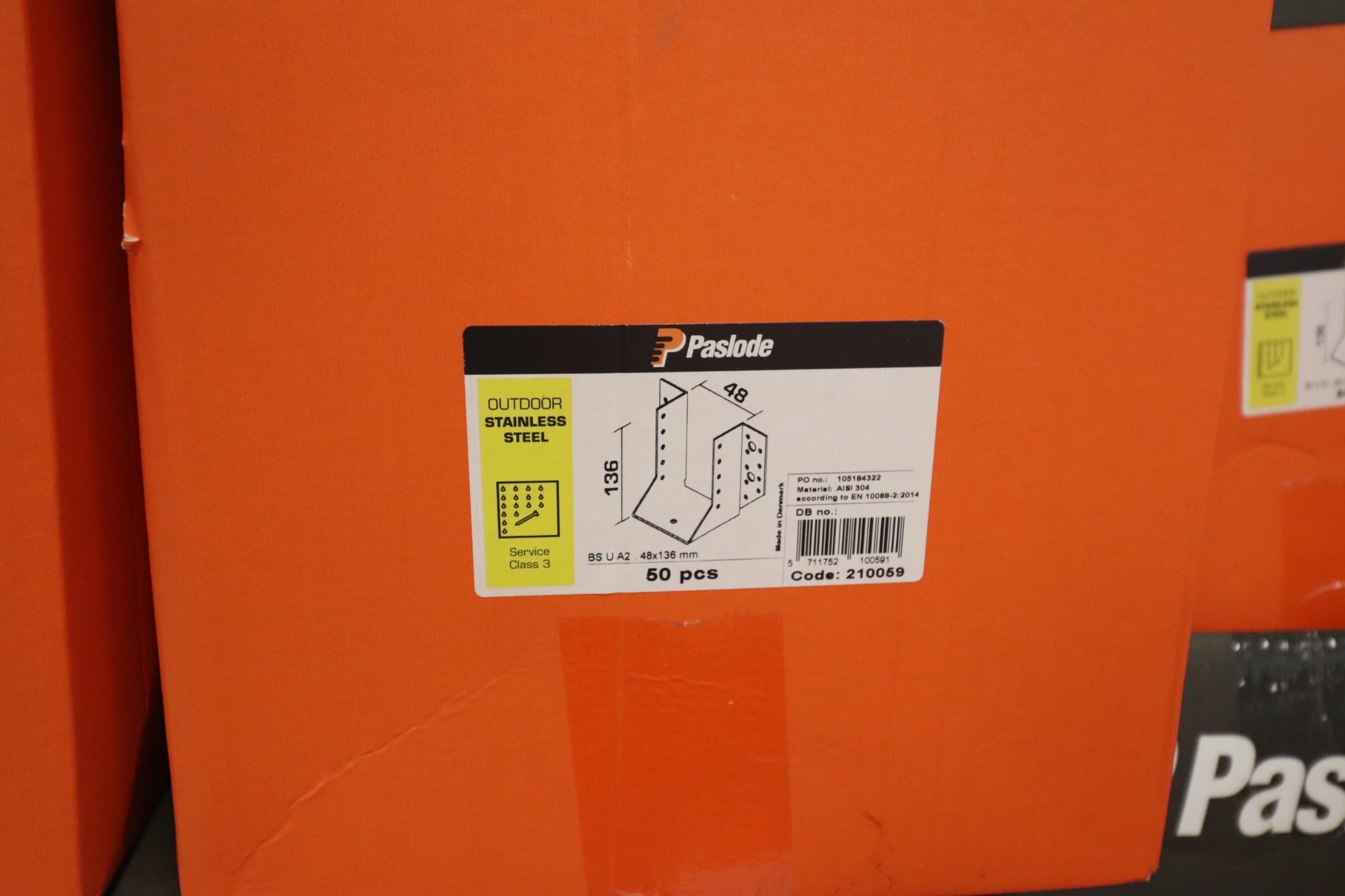 Paslode Bjælkesko BS U A2 48×138 mm - 1