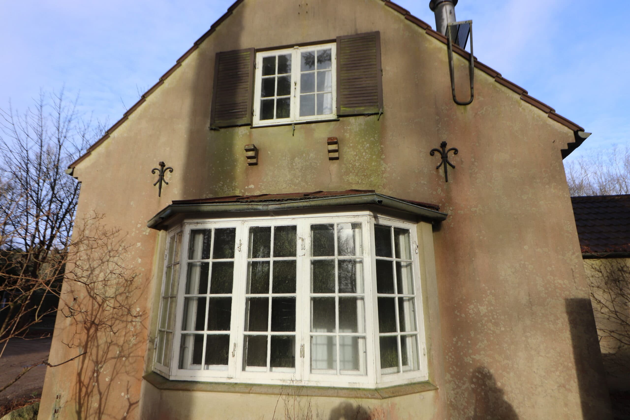 Fire fløjet karnap vindue med sprosser. - 1