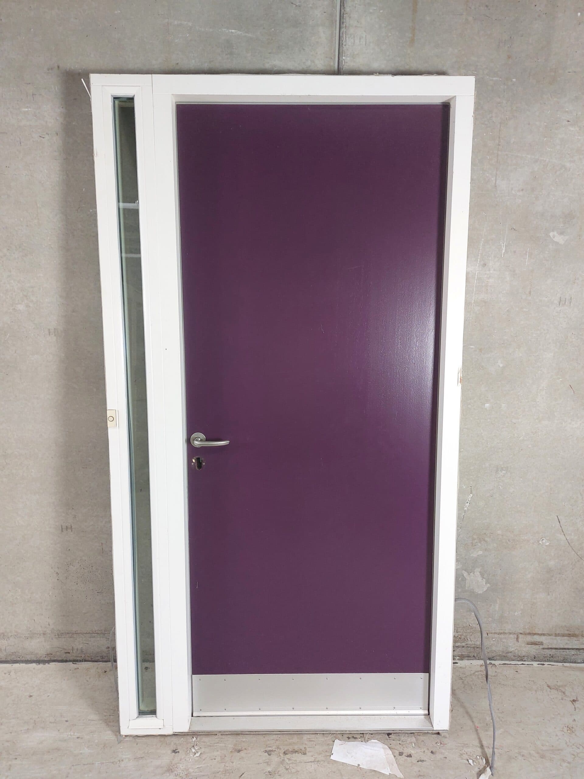 Pladedør med sideparti 113×212,3cm - 1