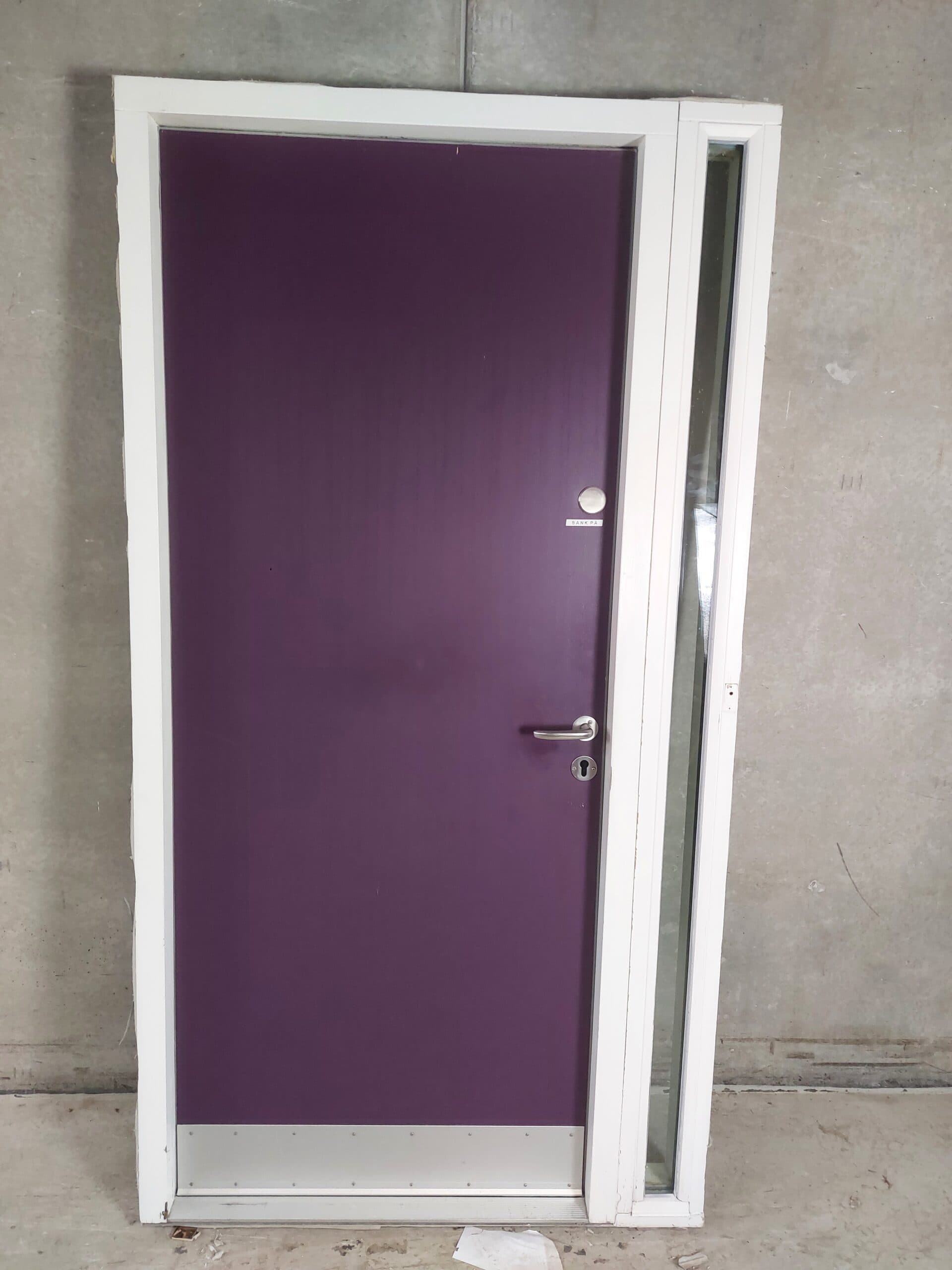 Pladedør med sideparti 113×212,3cm - 1