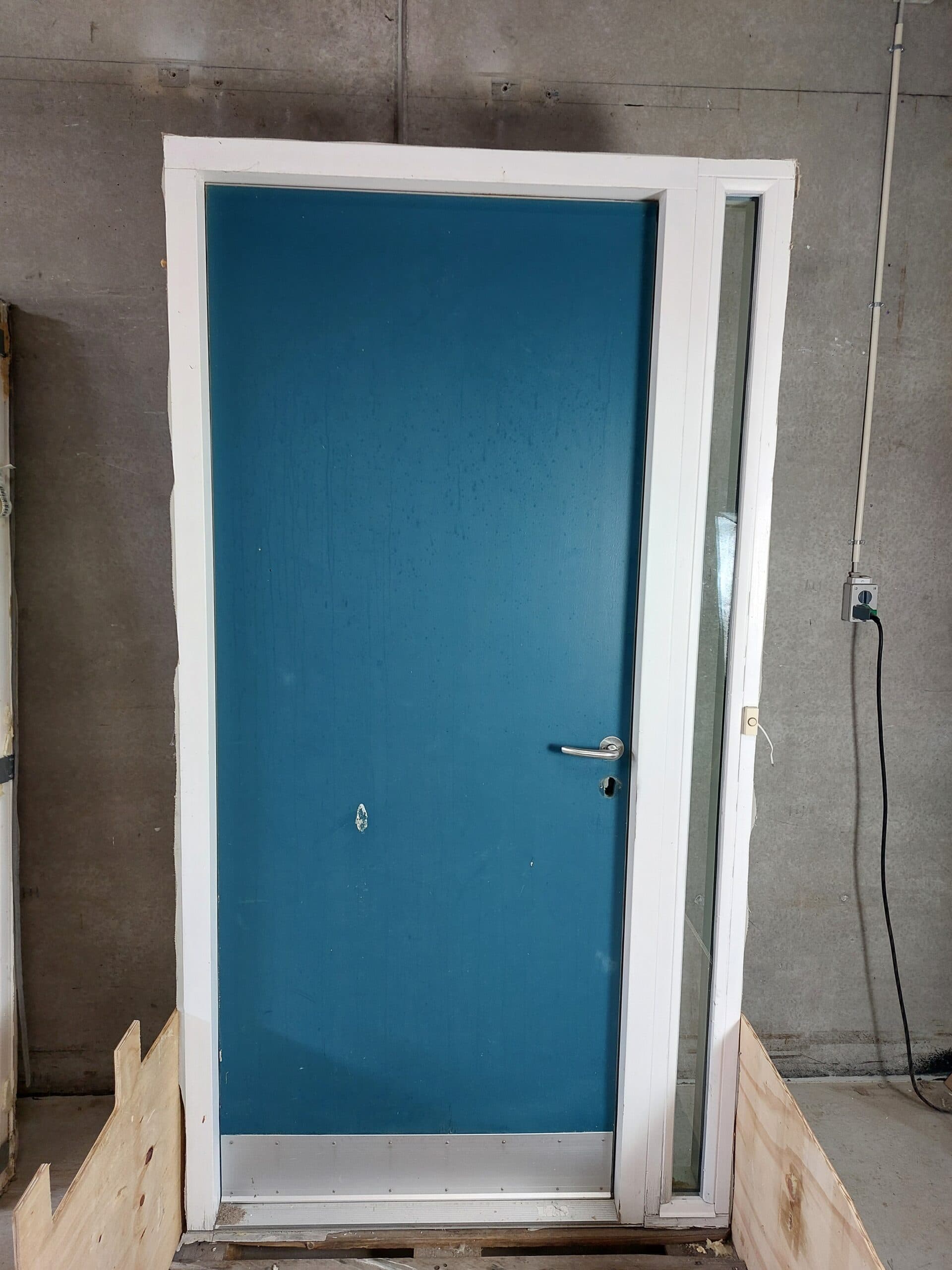 Pladedør med sideparti 113×212,3cm - 1