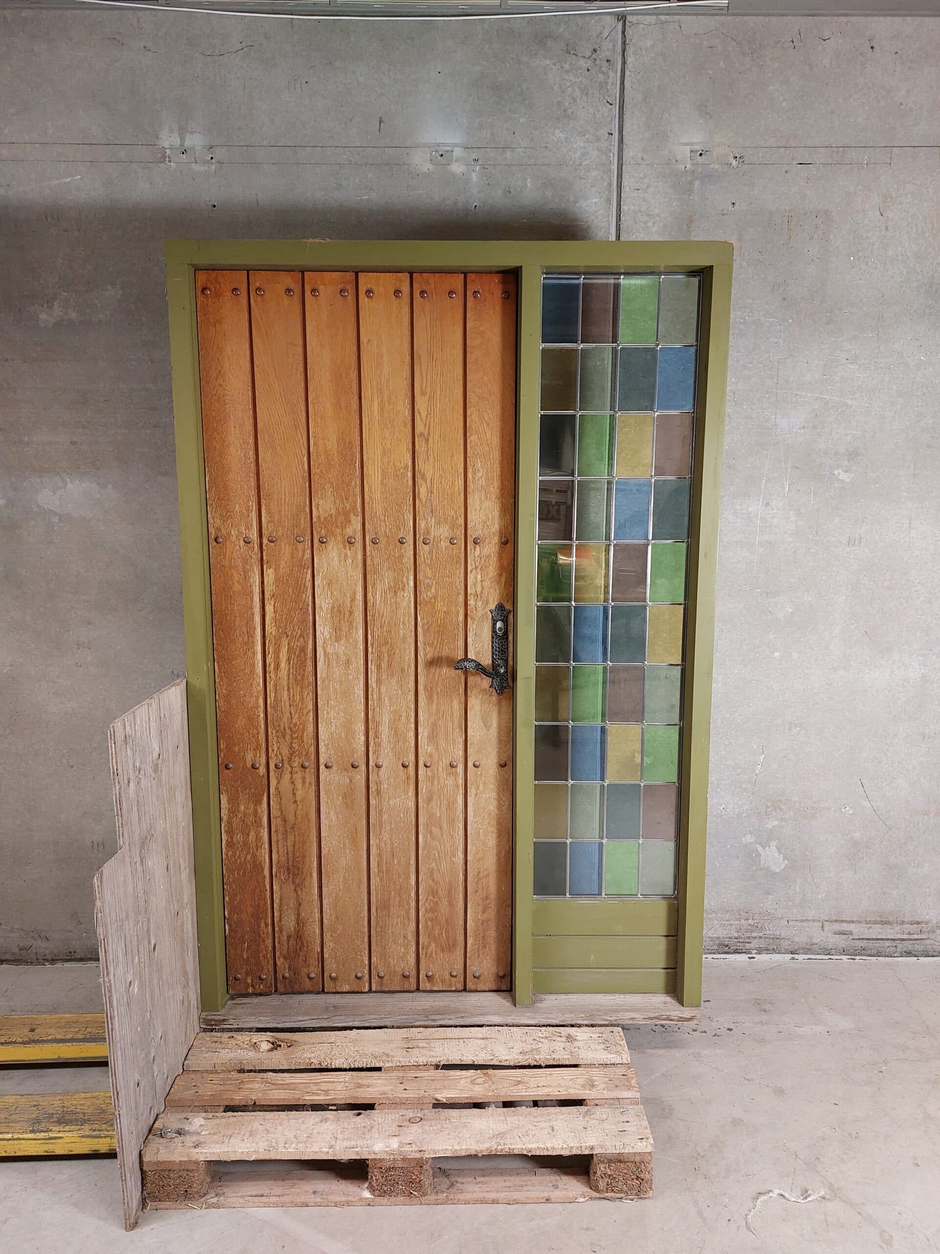 Facadedør med sideparti 142,5x212cm - 1