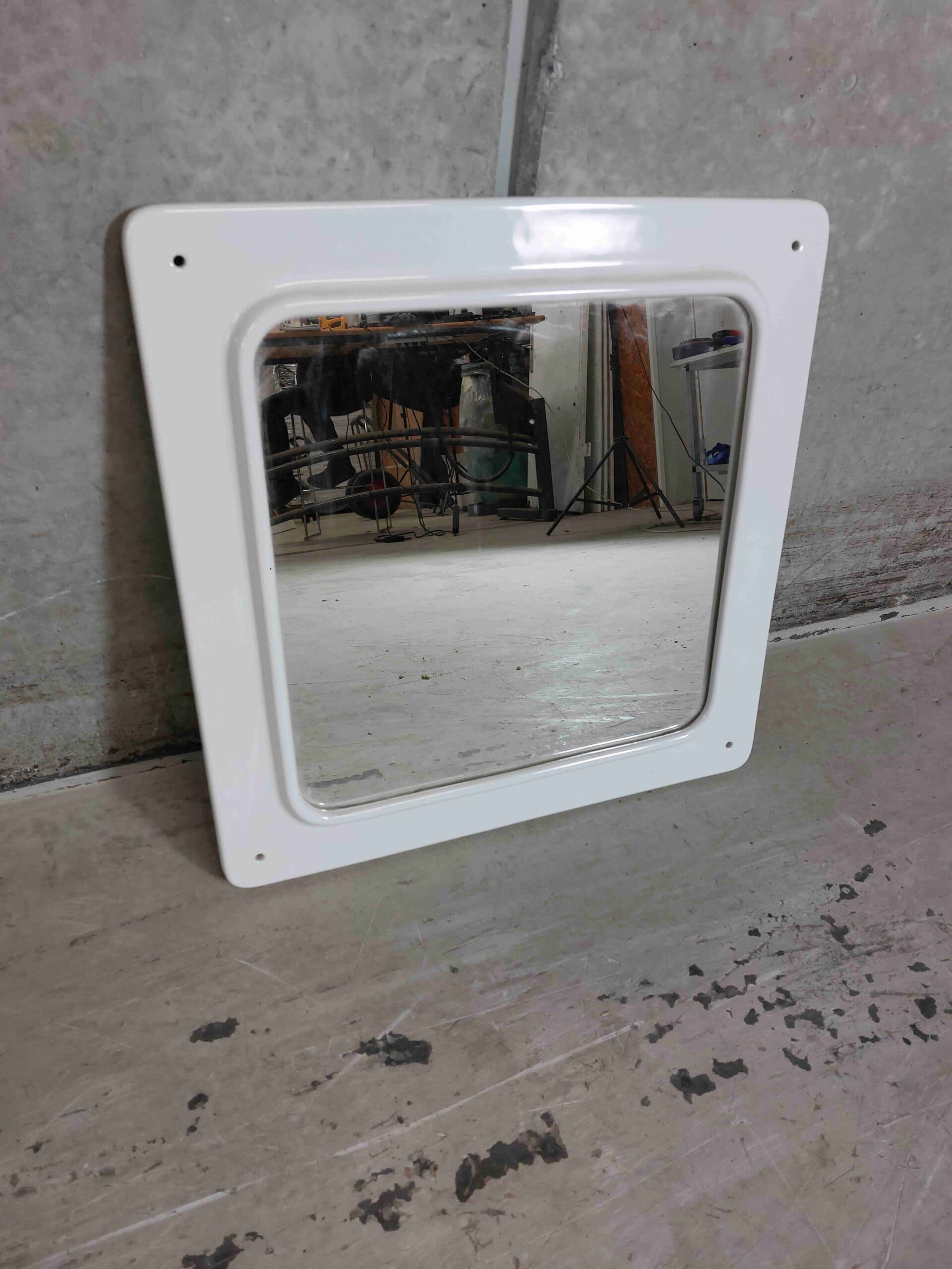 Gustavsberg Spejl med porcelæns ramme 50x50cm - 1