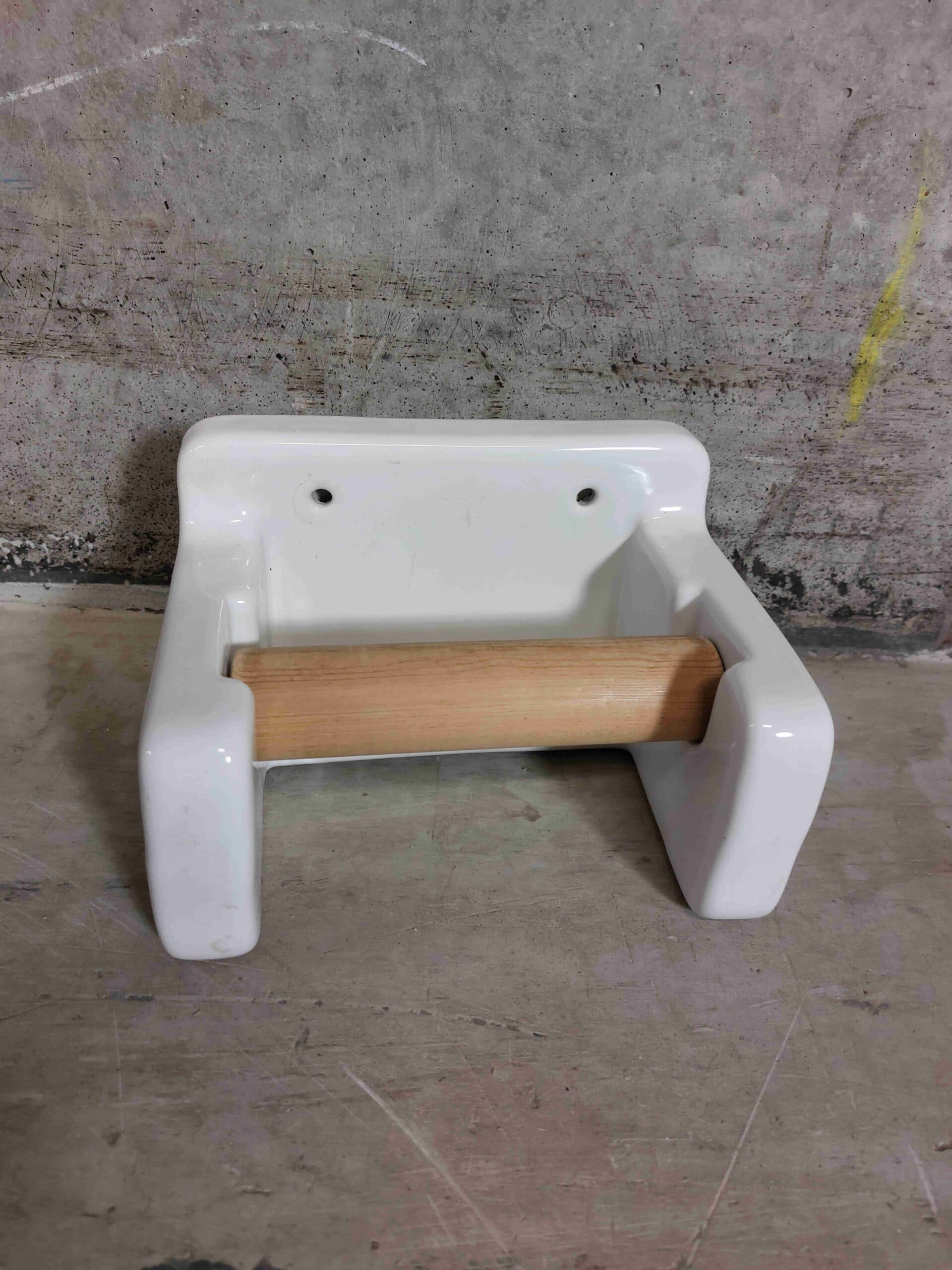 Gustavsberg Porcelæns toiletrulle holder 18x11cm