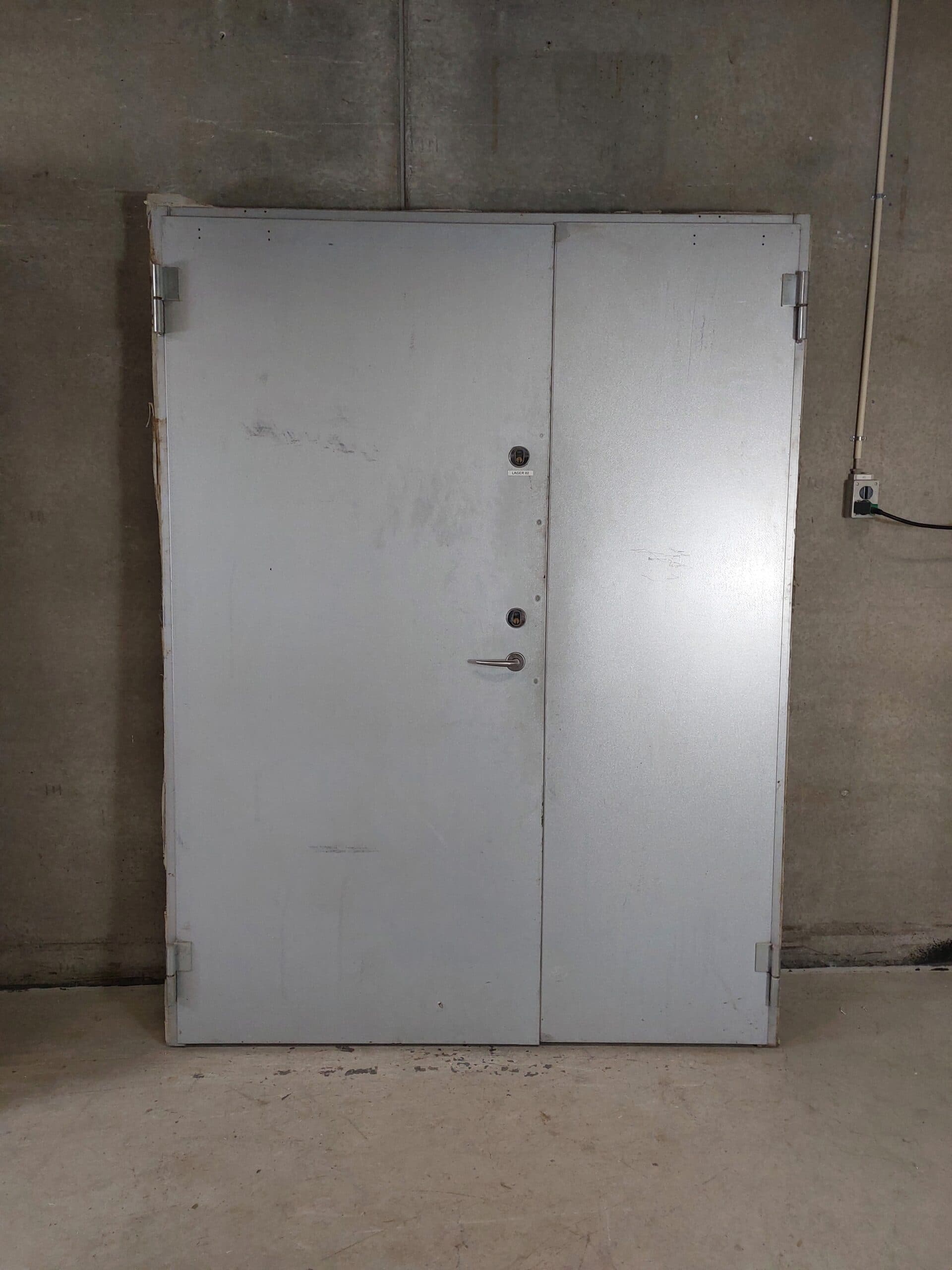 Dobbelt ståldør BS-60 branddør 157,5x209cm