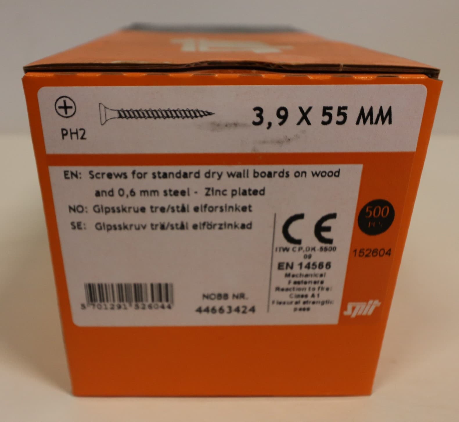 1ks Gipsskruer 3,9x55mm