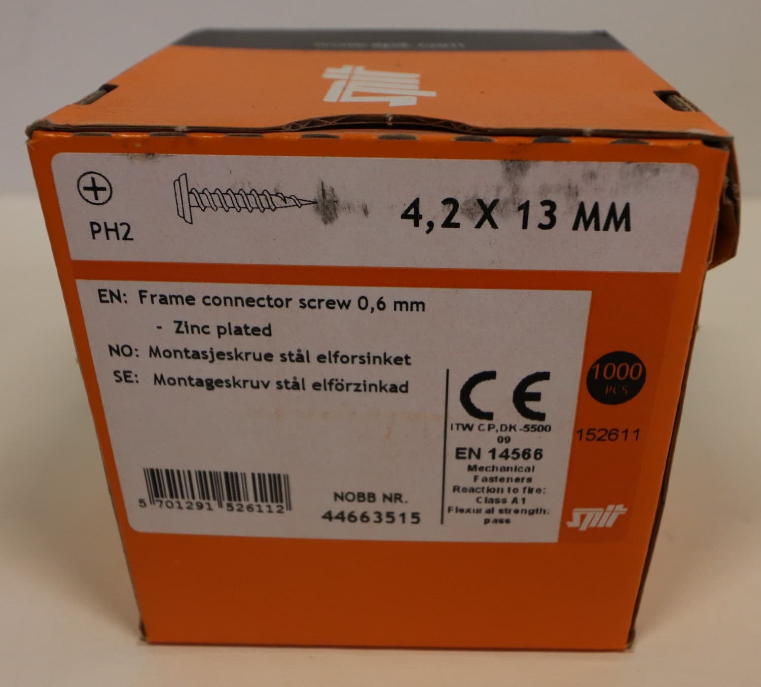 1ks Montageskruer 4,2x13mm