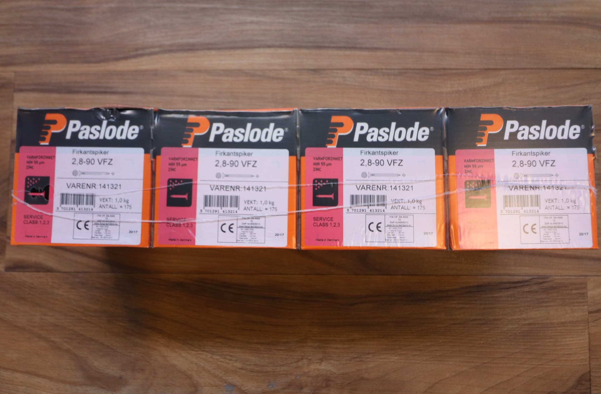 4ks Søm 2,8x90mm 700stk