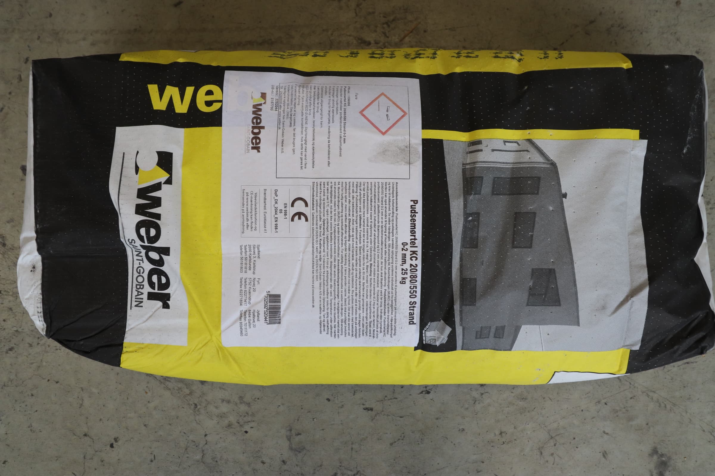 Pudsmørtel KC 20/80/550 Strand 0-2mm 25kg Pris kr. 79,-/stk