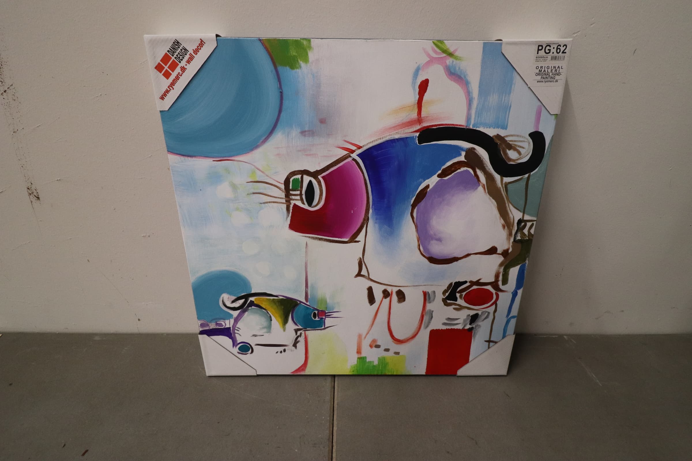 Maleri 60x60x4cm Rye Merc Pris kr. 149,- - 1