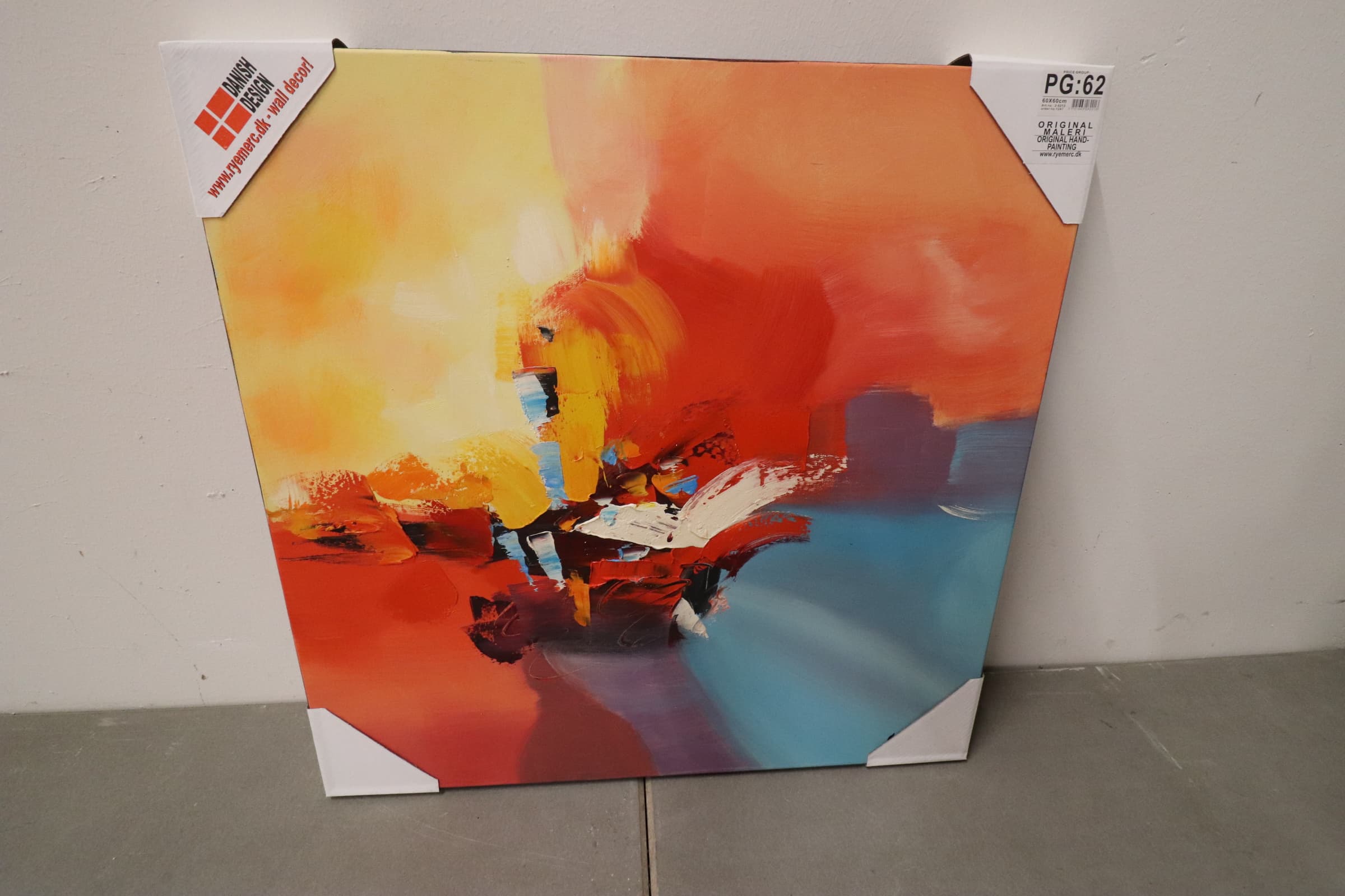 Maleri 60x60x4cm Rye Merc Pris kr. 149,- - 1