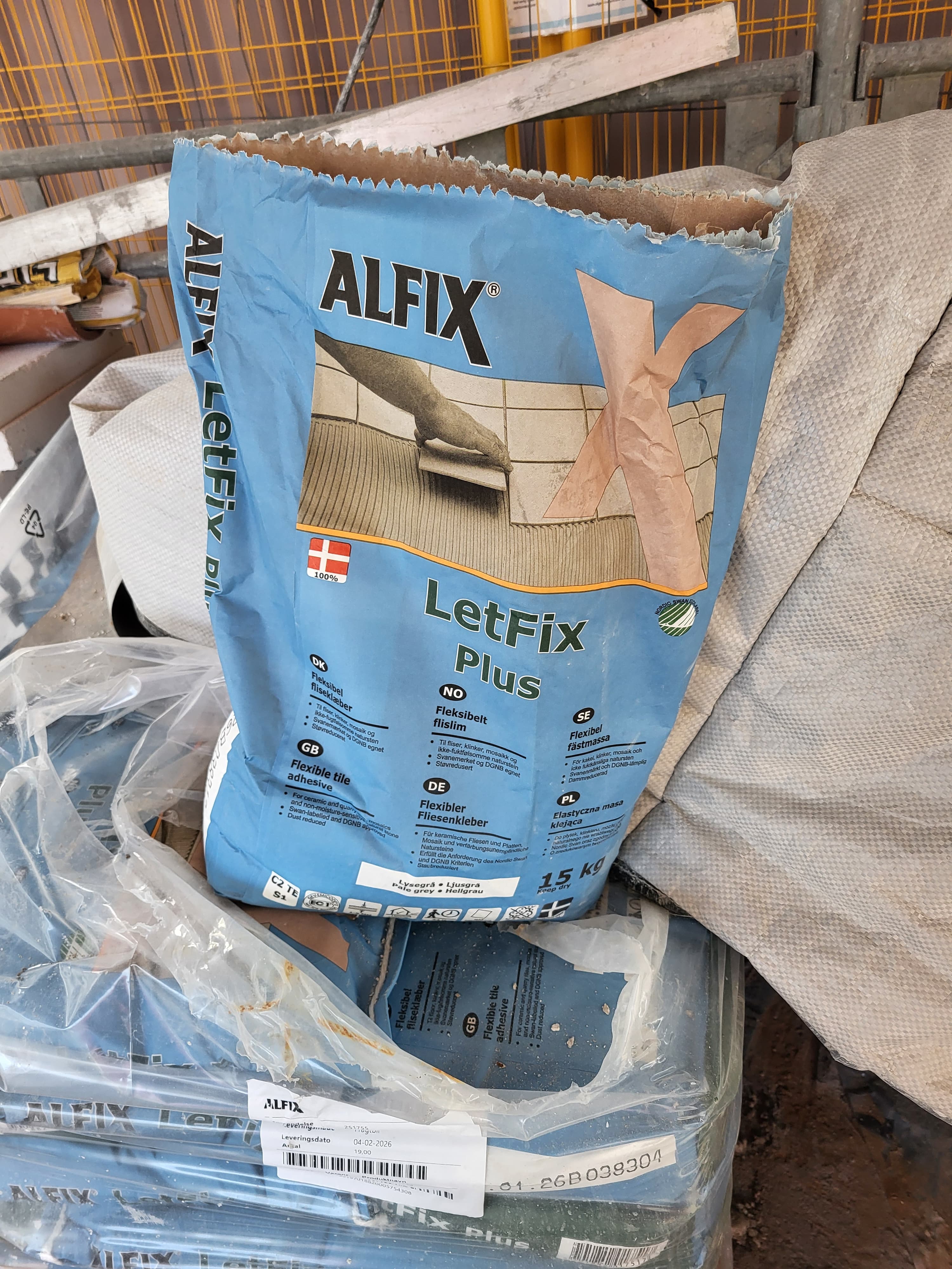 Alfix LetFix Plus fliseklæber 15 kg - 1