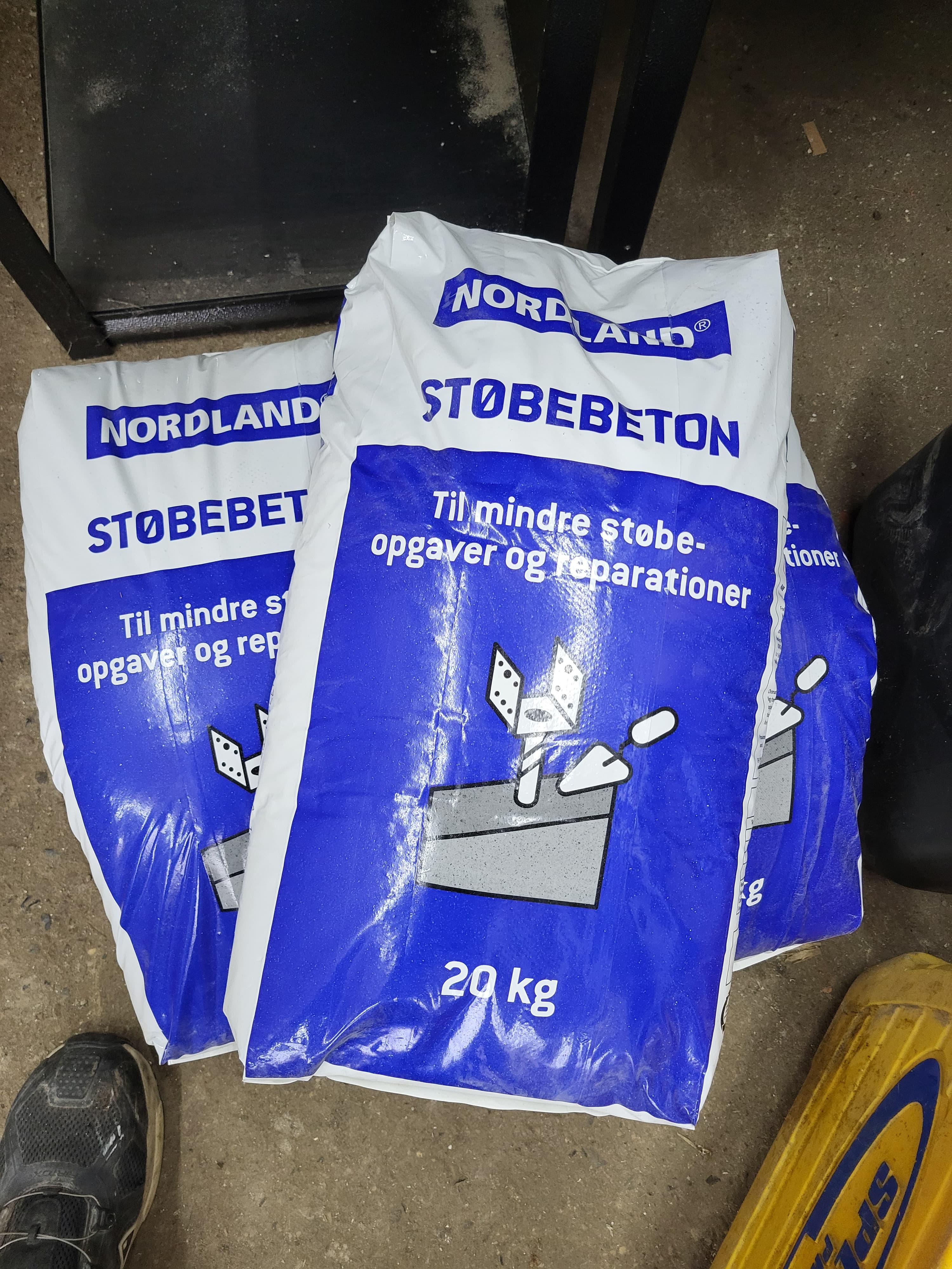 Nordland støbebeton 20 kg, 2 sække