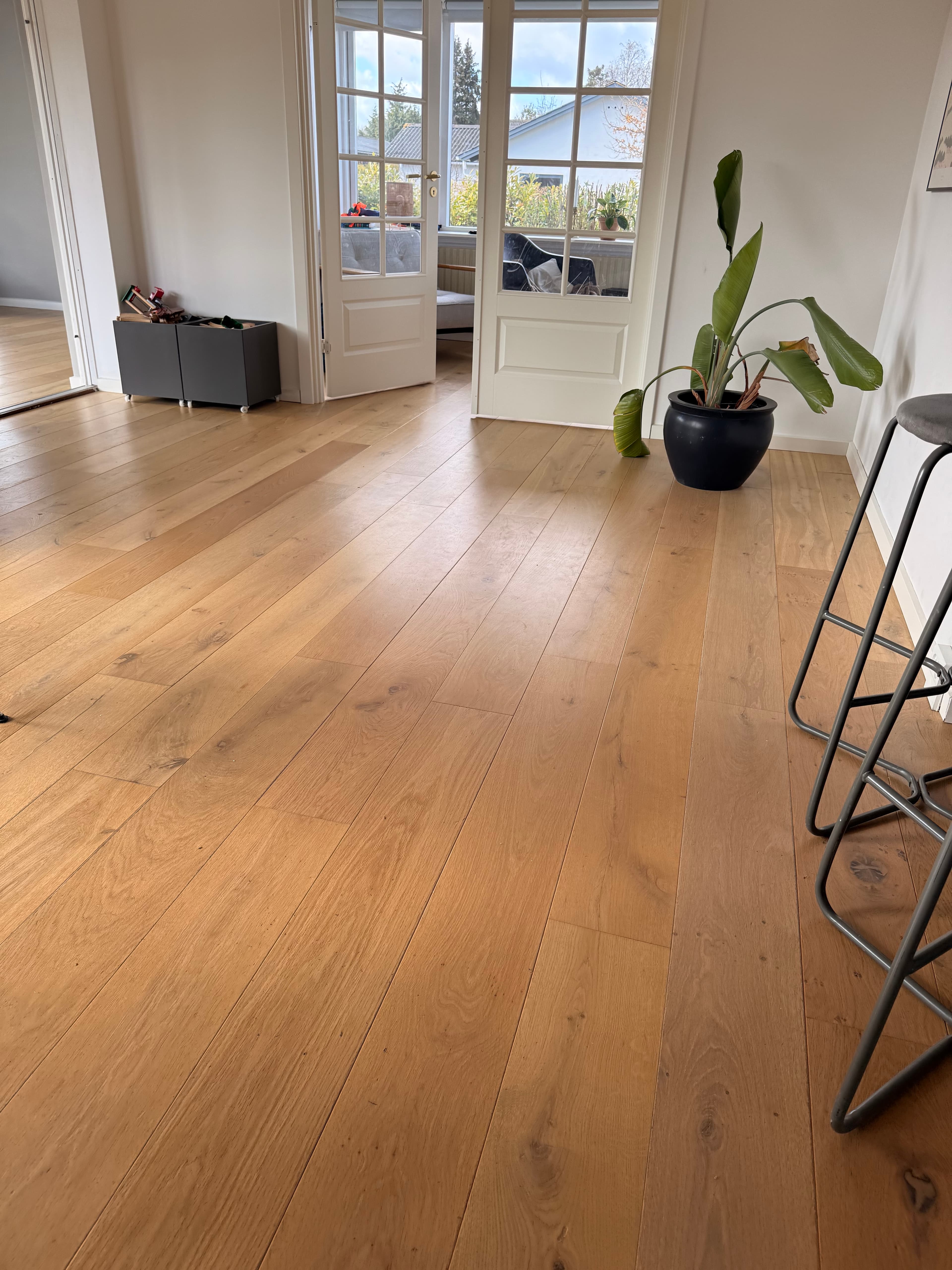 Trægulv parket i eg - monteret gulv - 1