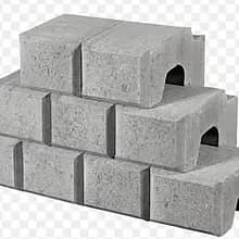 Betonblokke, grå byggeblokke - 1